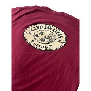 🏝️ Vintage 2004 Cabo San Lucas Mexico T-Shirt Maroon Yazbek Heavy Weight  L 🏝️